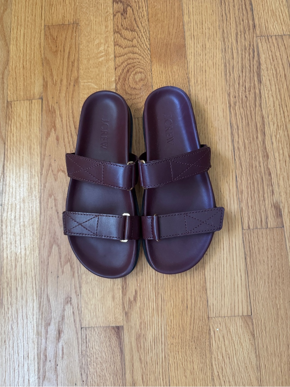 EUC J Crew women’s wine color sandal slides size 8